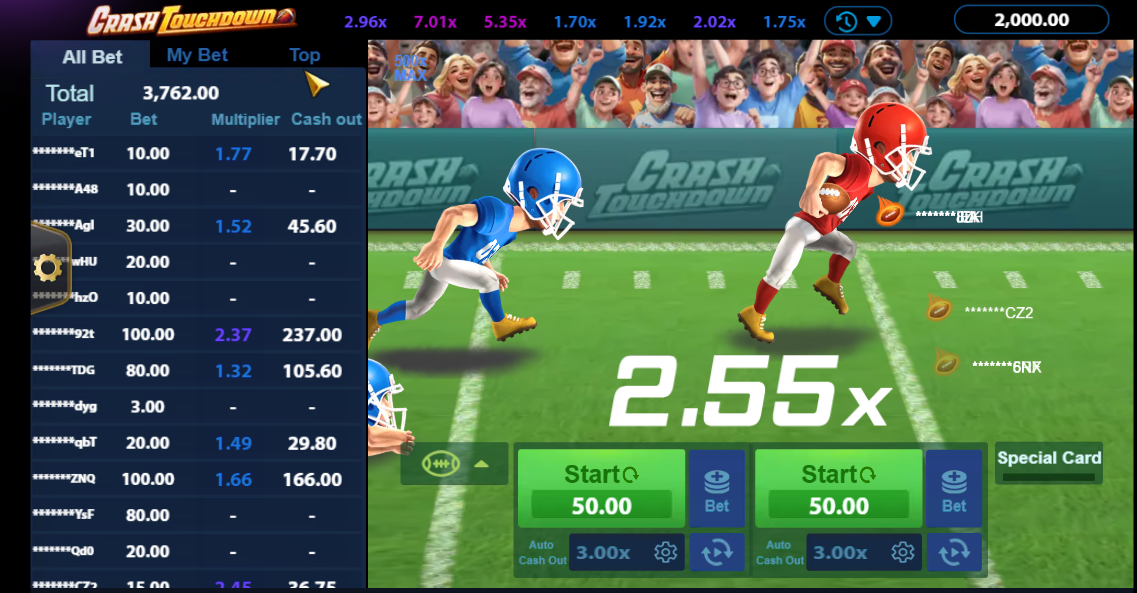 Crash Touchdown Casino Game