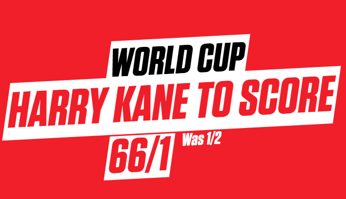 England World Cup Free Bets: Get 66/1 on Harry Kane to Score in the Tournament!