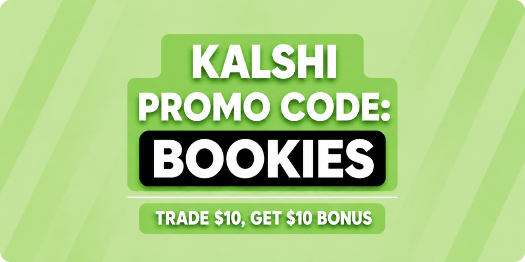 The Kalshi promo code BOOKIES unlocks a trade $10, get $10 in bonus welcome offer.
