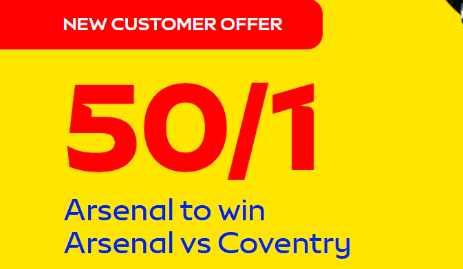 Sky Bet Gunners vs Coventry offer