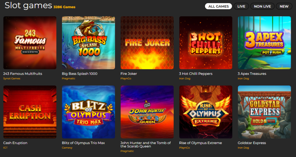 Slot games at Grand Ivy