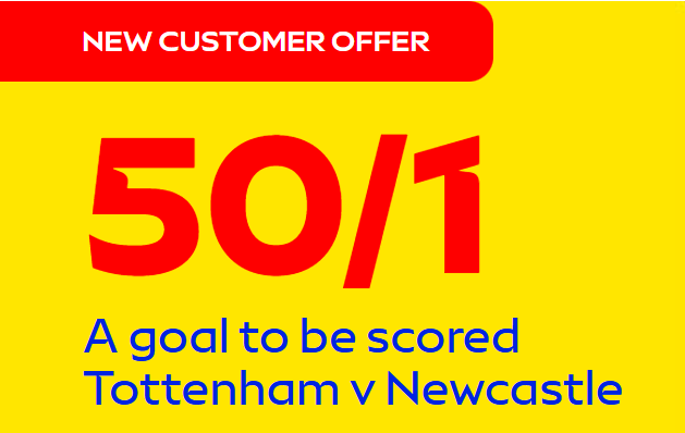 Sky Bet Free Bets: Get 50/1 on a Goal in Tottenham vs Newcastle