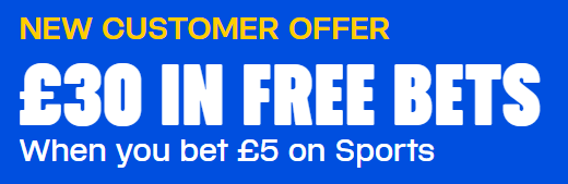 Coral Welcome Offer Sports £30 Free Bets