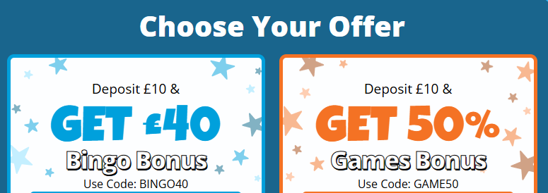 Costa Bingo offer options