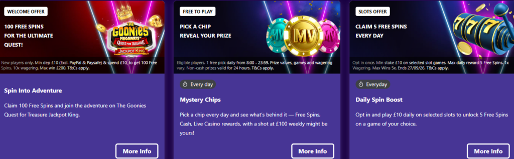Magical Vegas promotions