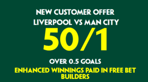 Paddy Power Free Bets: Get 50/1 on a Goal in Liverpool vs Man City